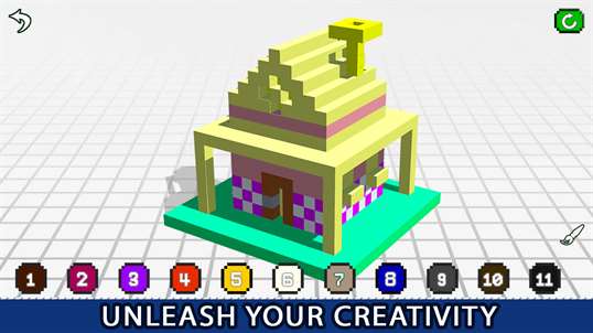 House 3D Color by Number - Voxel Coloring Book screenshot 4