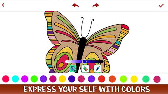 Butterfly Coloring Book - Adult Coloring Book pages screenshot 3