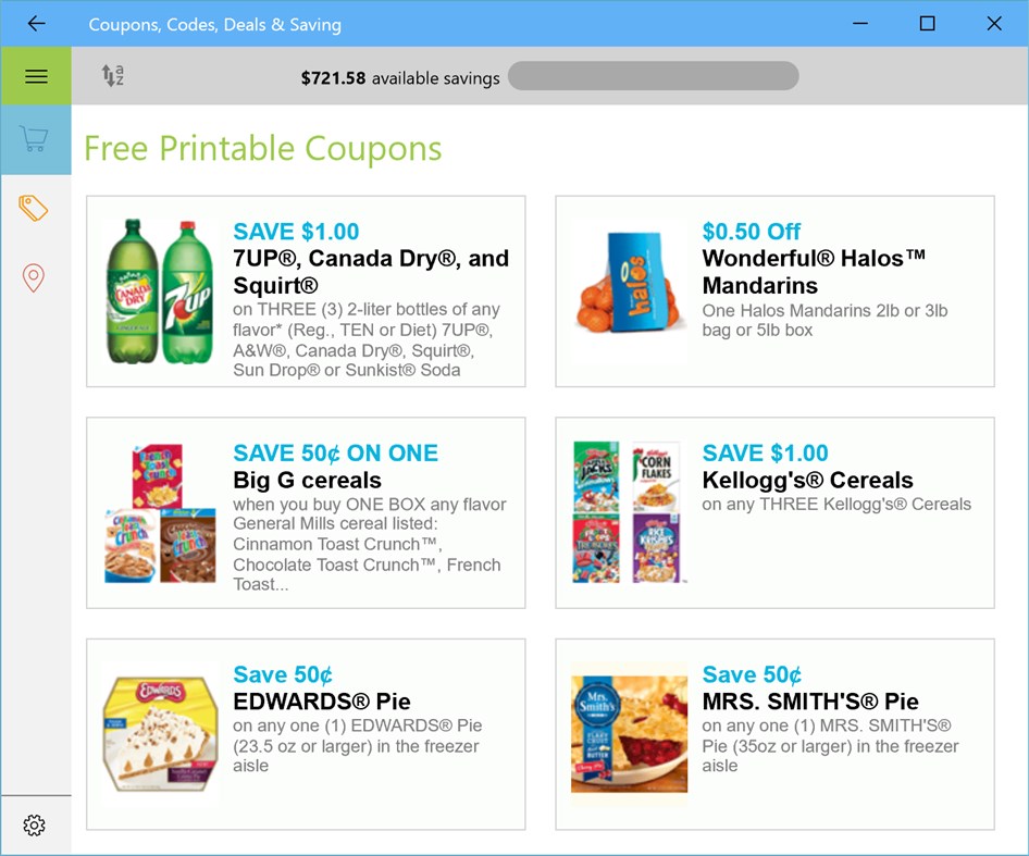 #2. Coupons, Codes, Deals & Saving (Windows) От: Coupons.com
