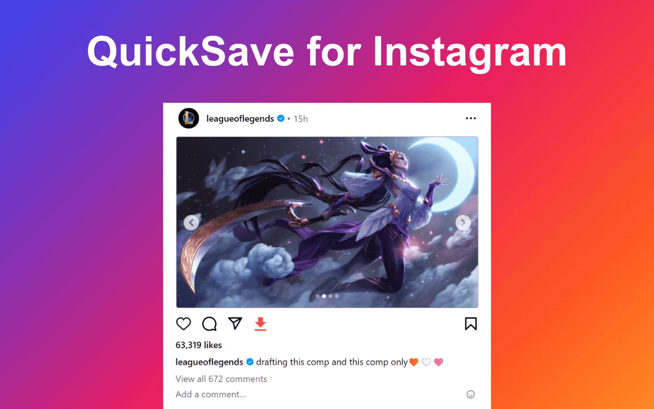 QuickSave for Instagram (reel, photo, story)