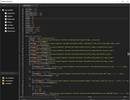 HTML5 Javascript Game Maker screenshot 1