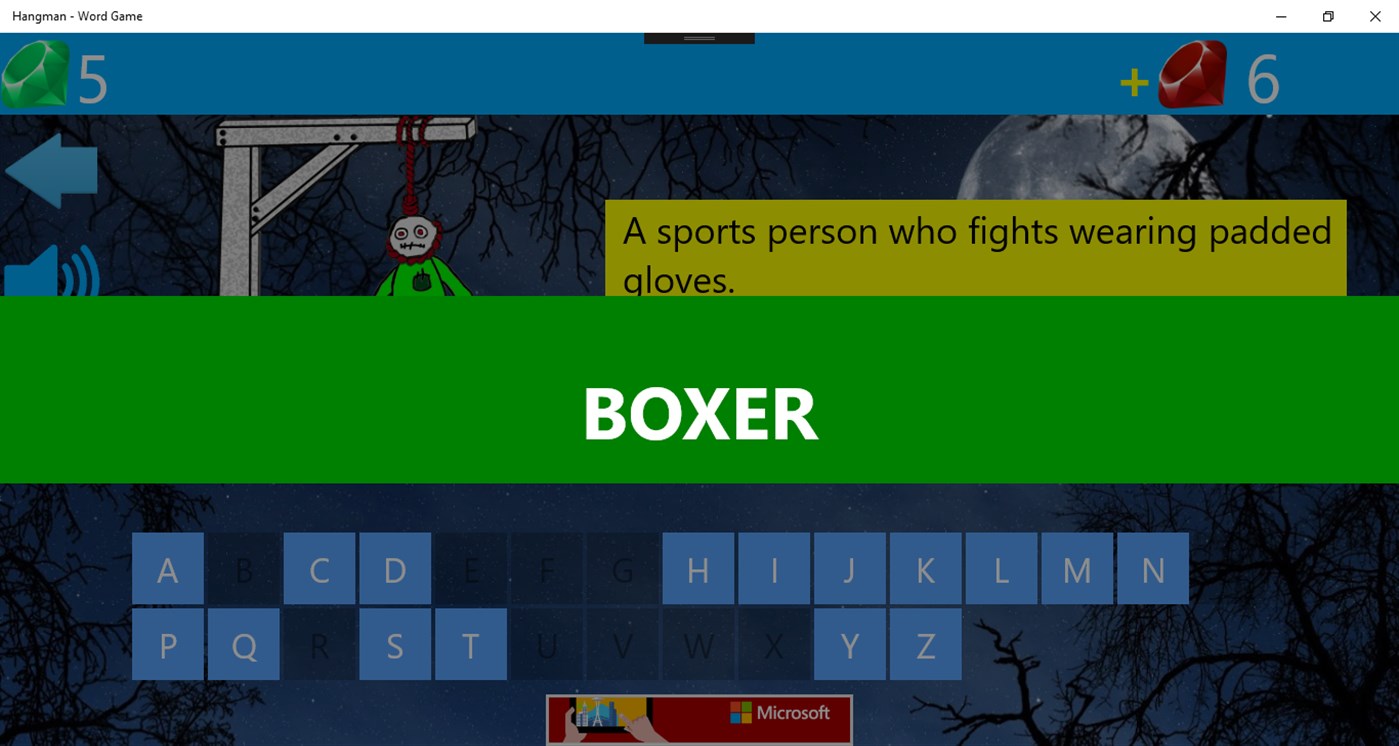 #5. Hangman - Word Game (Windows) بواسطة: Romandrovich Software