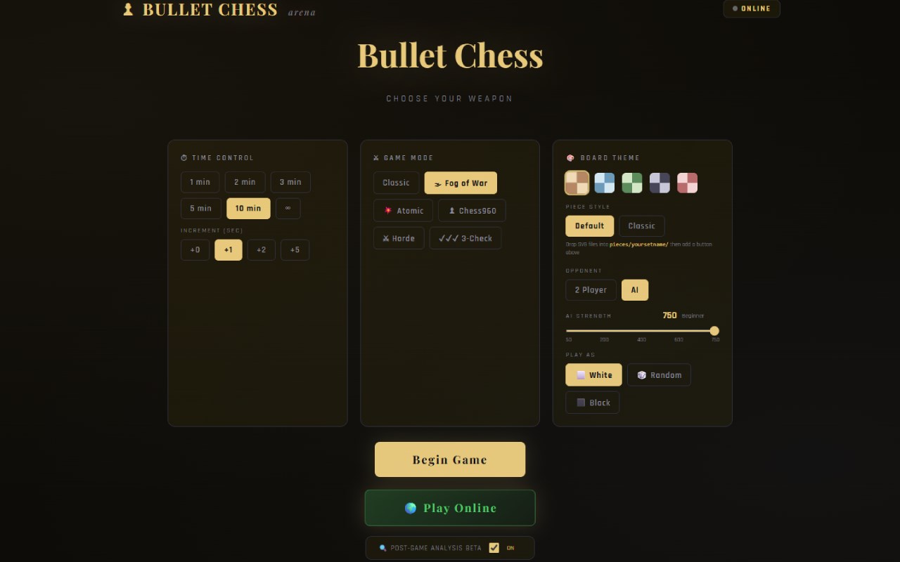 Bullet Chess Arena