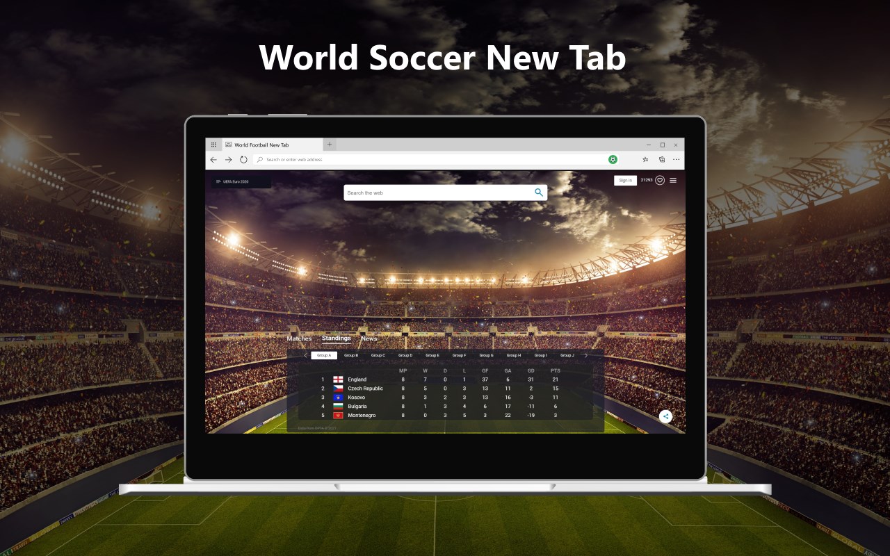 World Soccer New Tab