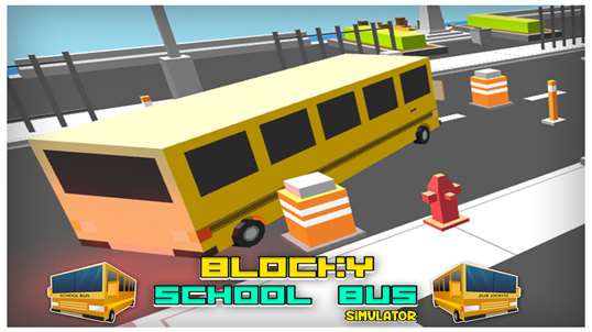 Blocky School Bus Simulator screenshot 5