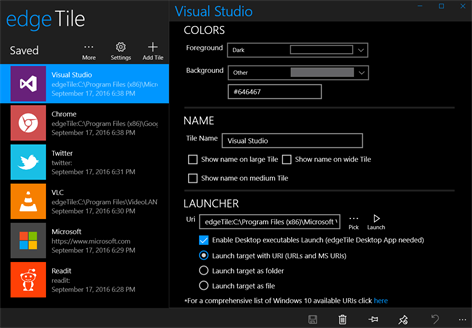 Capture d’écran : Tiles Menu with Detail 2