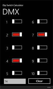 DMX Dip Switch Calculator screenshot 1