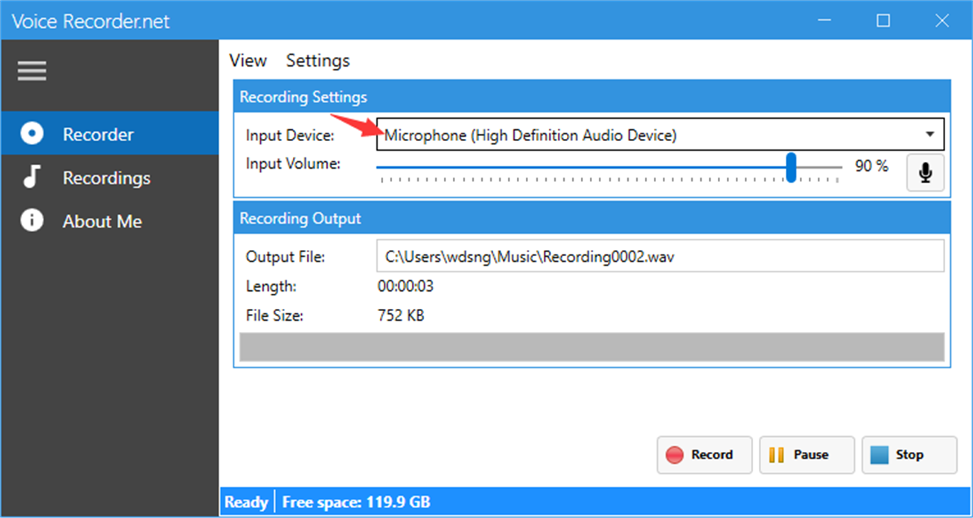 #1. Voice Recorder.net (Windows) Podle: MediaHub