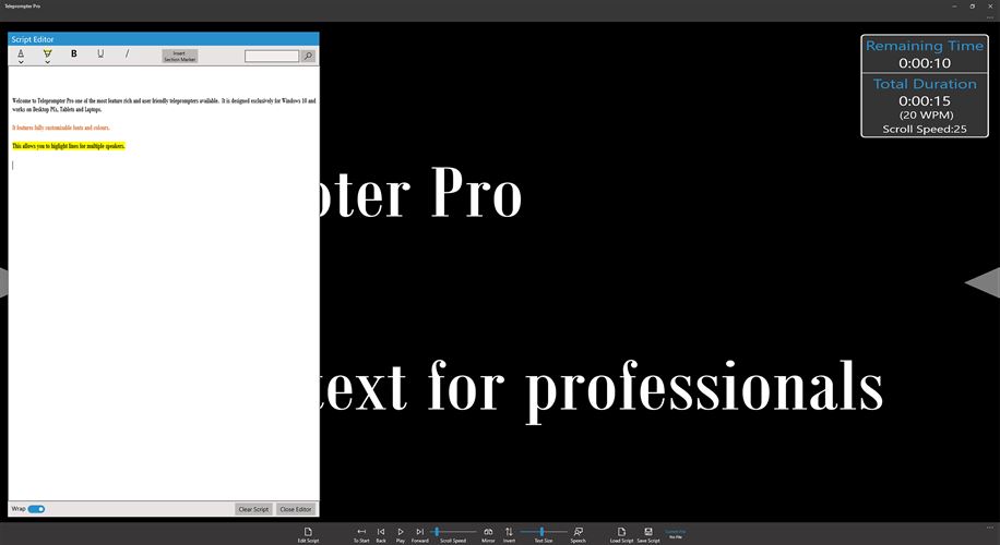 Windows Teleprompter Software Updated For 2021