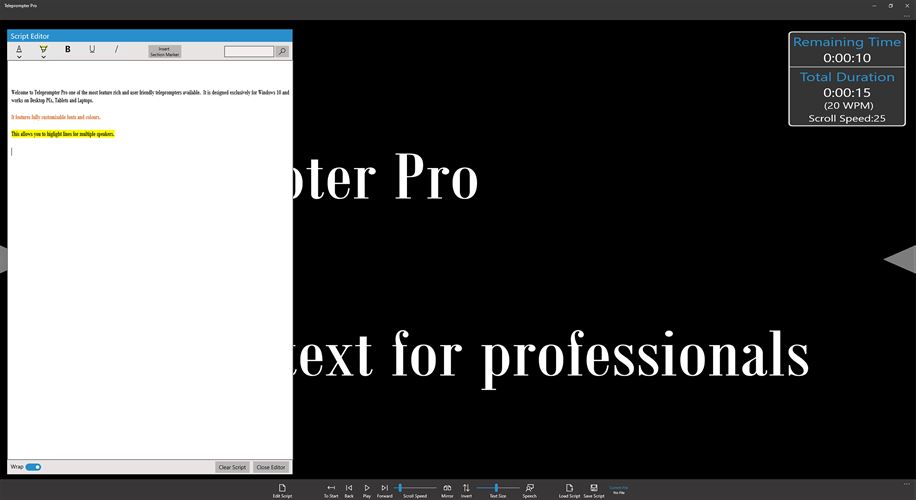 Teleprompter Pro For Windows Download / Promptsmart Pro Teleprompter