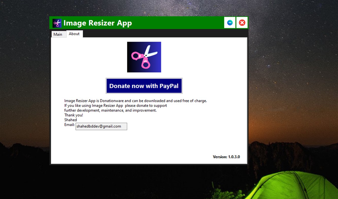 #3. Image Resizer App (Windows) By: Zero Byte Software Solutions, zerobytebd.com
