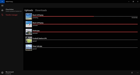 MEGA Privacy (beta) Screenshot