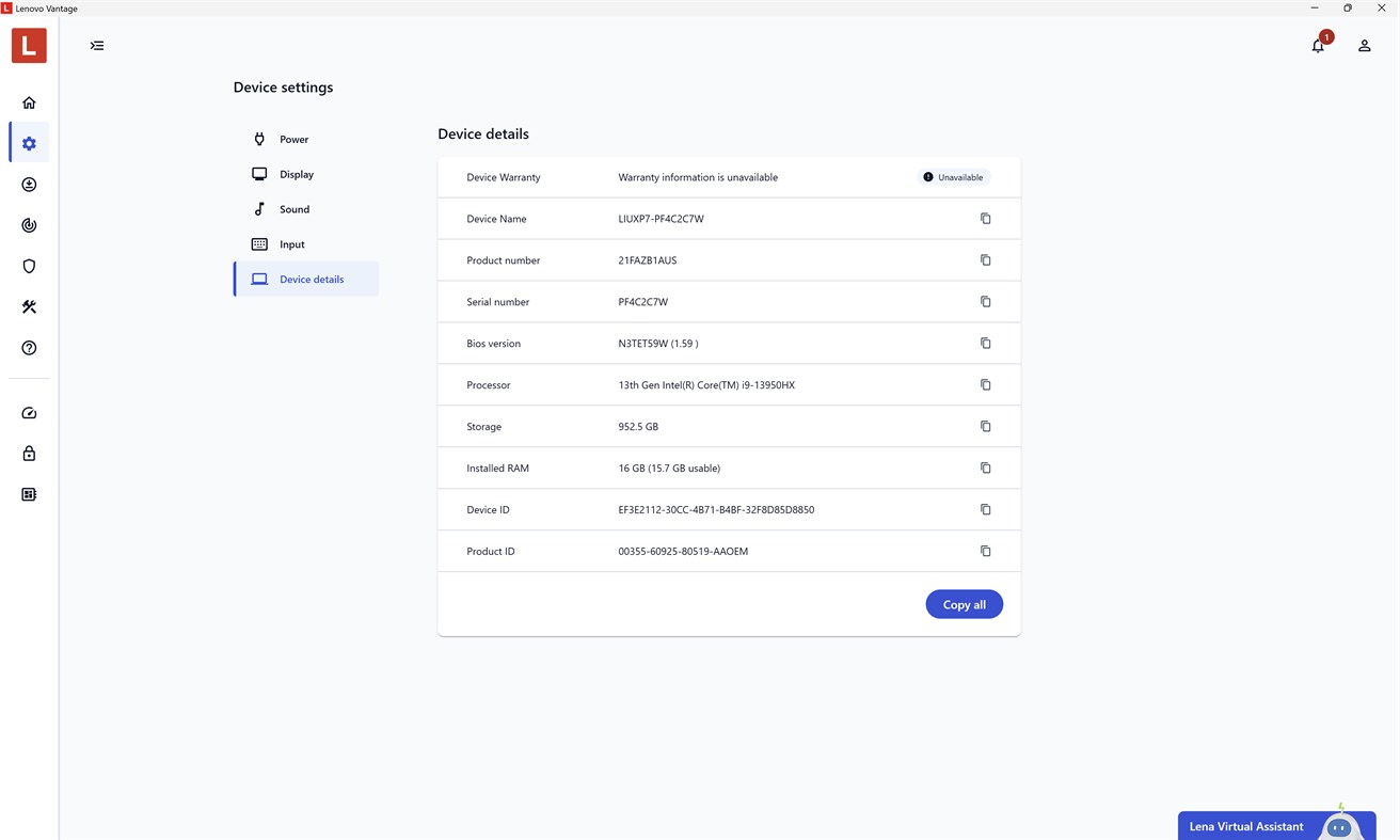 #2. Lenovo Vantage (Windows) 由: LENOVO INC.