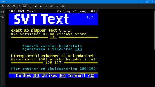 TextTV screenshot 1
