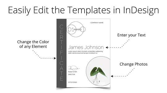 Certificate Templates for Adobe InDesign screenshot 2