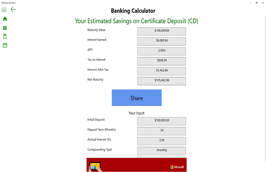 Banking Calculator screenshot 3