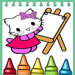 Hello Cat Coloring Book Pages