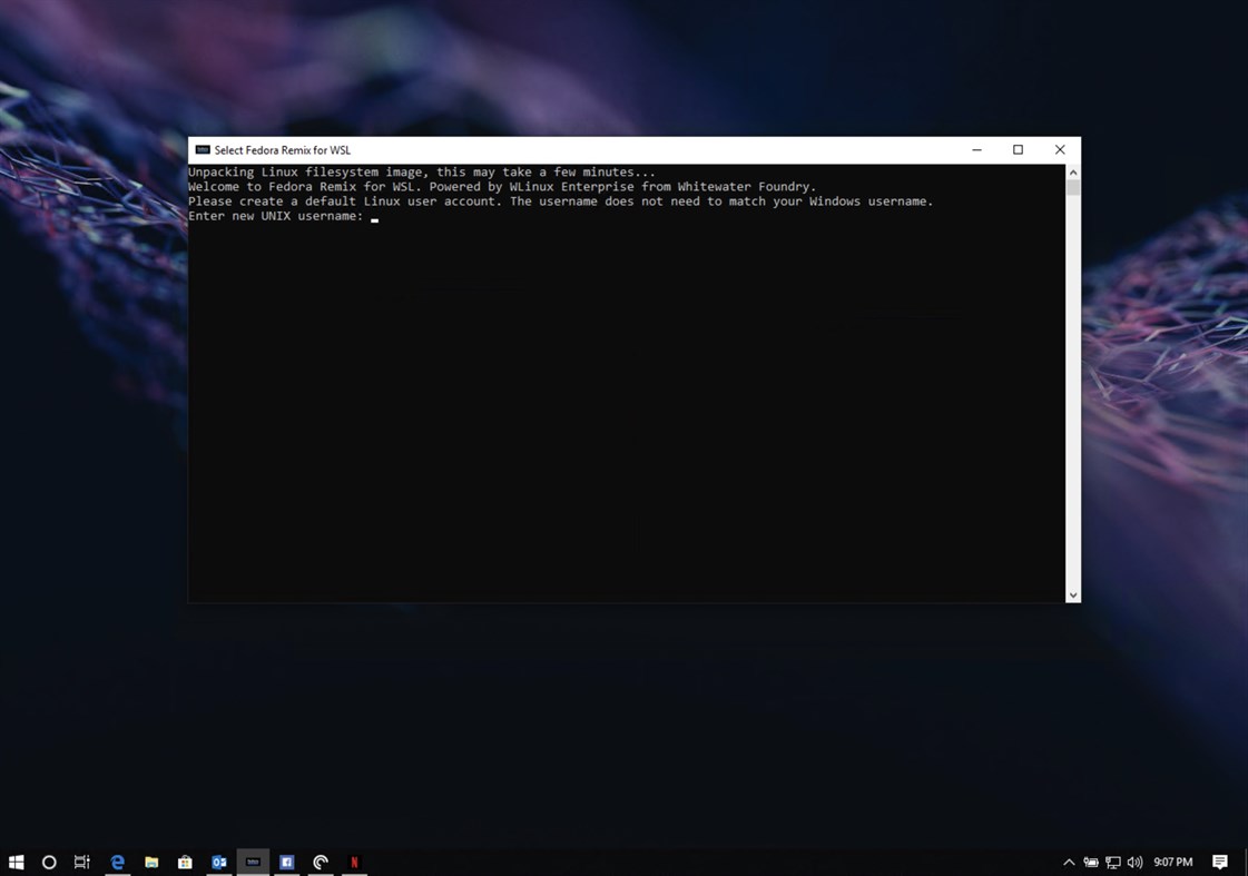 #5. Fedora Remix for WSL (Windows) Por: Whitewater Foundry