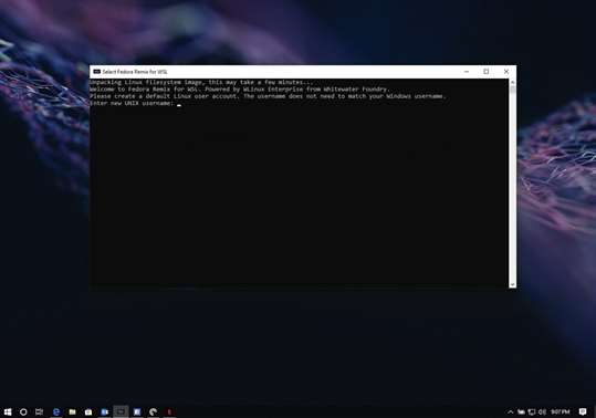 Fedora Remix for WSL screenshot 1