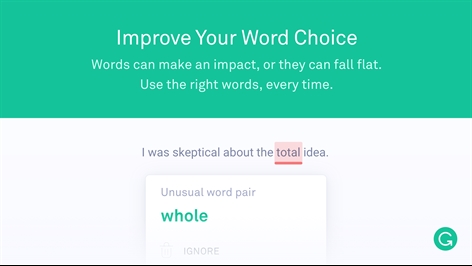Grammarly for Microsoft Edge Screenshot