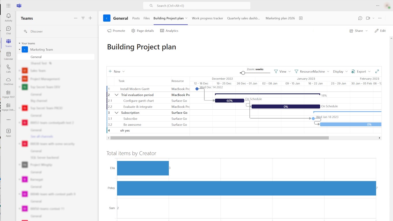 Snapshot 4 of Modern Gantt Chart