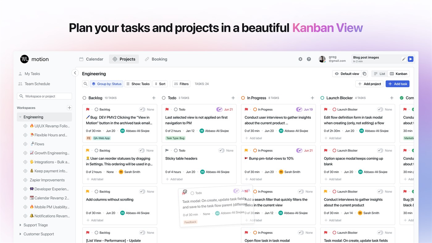 #6. Motion - Projects, Tasks, and Calendar (Windows) By: Motion Software