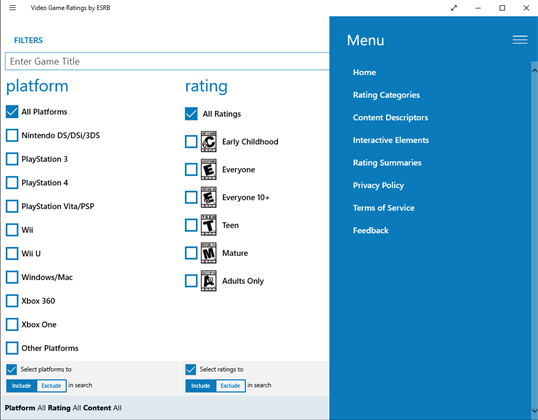 Video Game Ratings by Entertainment Software Rating Board screenshot 2