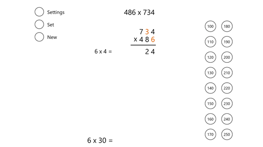 Partial Products Multiplication screenshot 4