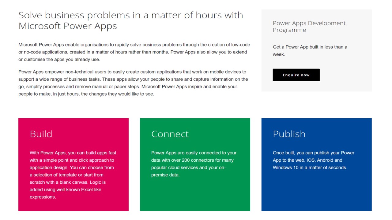Snapshot 1 of Power Apps: 1-Week Implementation