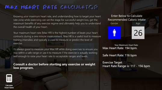 Max HR Calculator screenshot 2