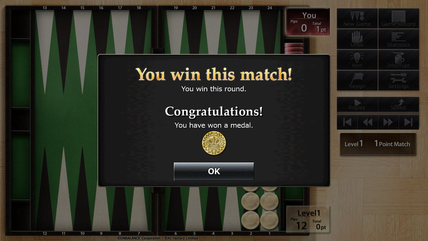 The Backgammon for Windows 10