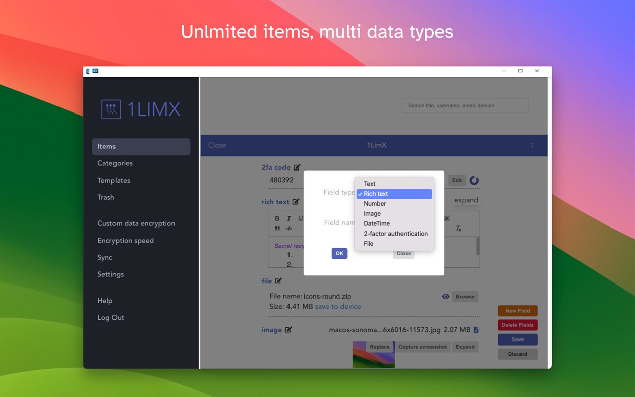 #3. 1LimX: File Note Password Keeper Manager (Windows) 作者: Hahoto