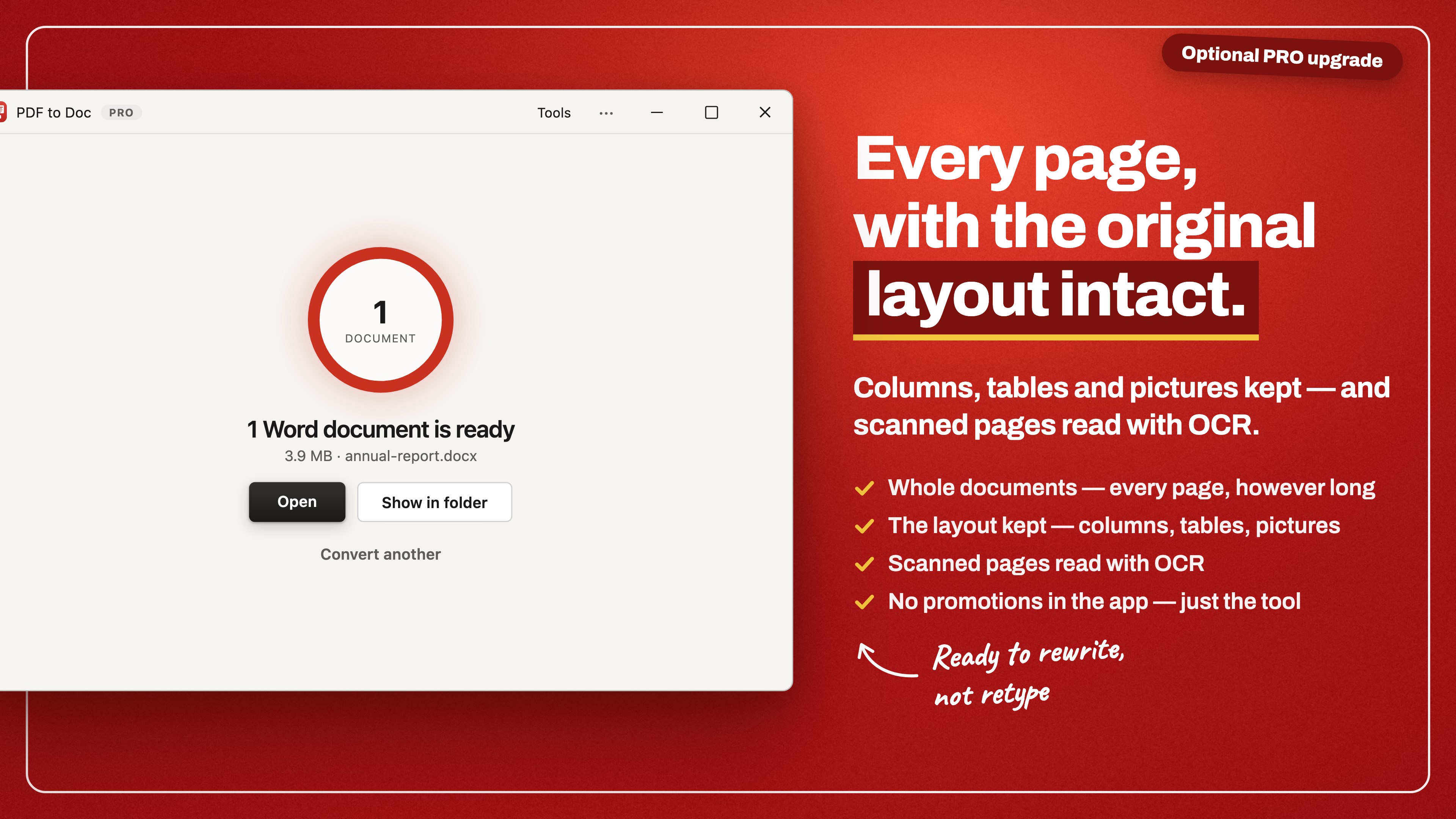 PDF to Doc(x) screenshot