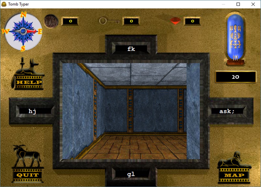 #2. Typing Instructor Tomb Typer (Windows) Podle: Individual Software Inc.