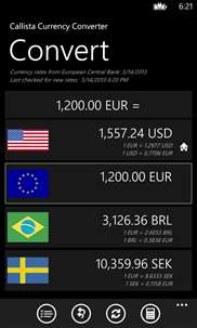 Callista Currency Converter screenshot 1