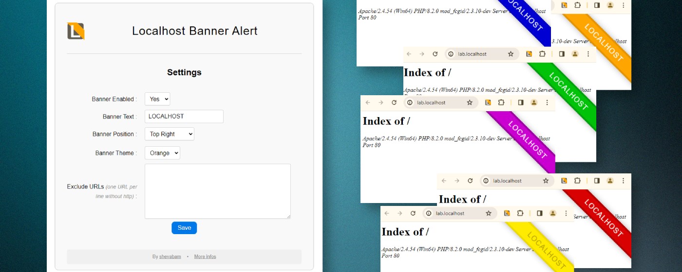 Localhost Banner Alert