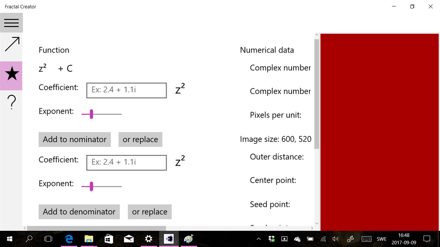 #7. FractalCreator (Windows) 由: Utte Rydberg