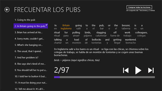 Inglés de pub screenshot 2