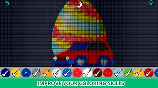Surprise Eggs Color By Number: Pixel Art, Easter Coloring Book screenshot 1