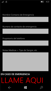 Contacto de Emergencia screenshot 2
