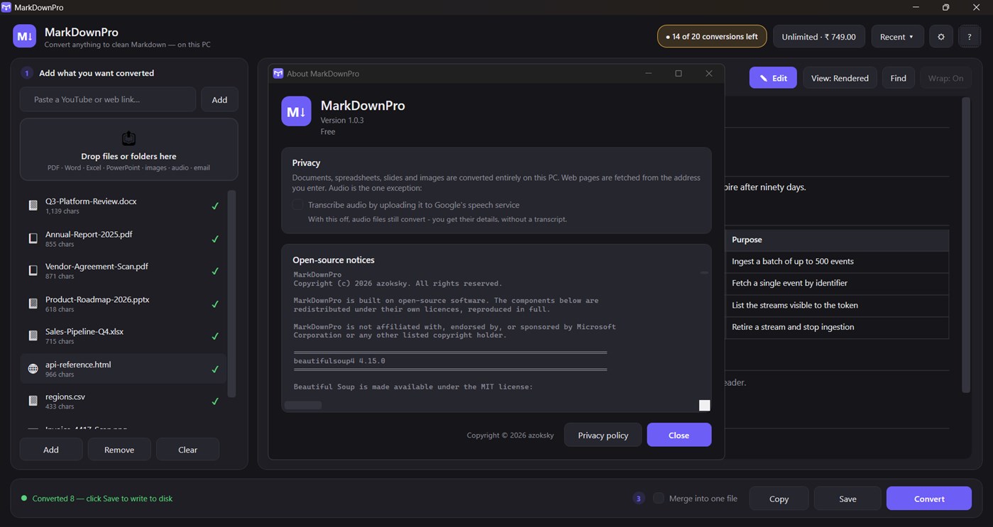 #7. MarkDownPro (Windows) Podle: azoksky