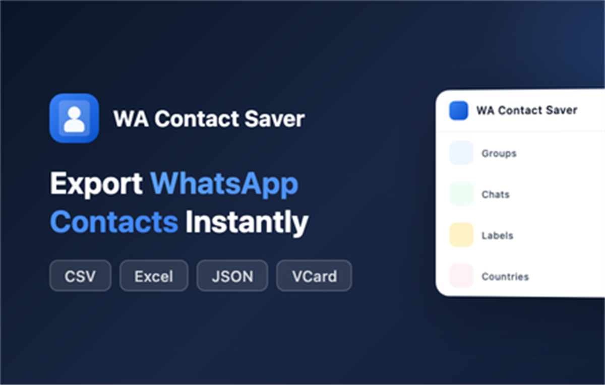 WA Contact Saver - WhatsApp Group Contact Extractor & Exporter