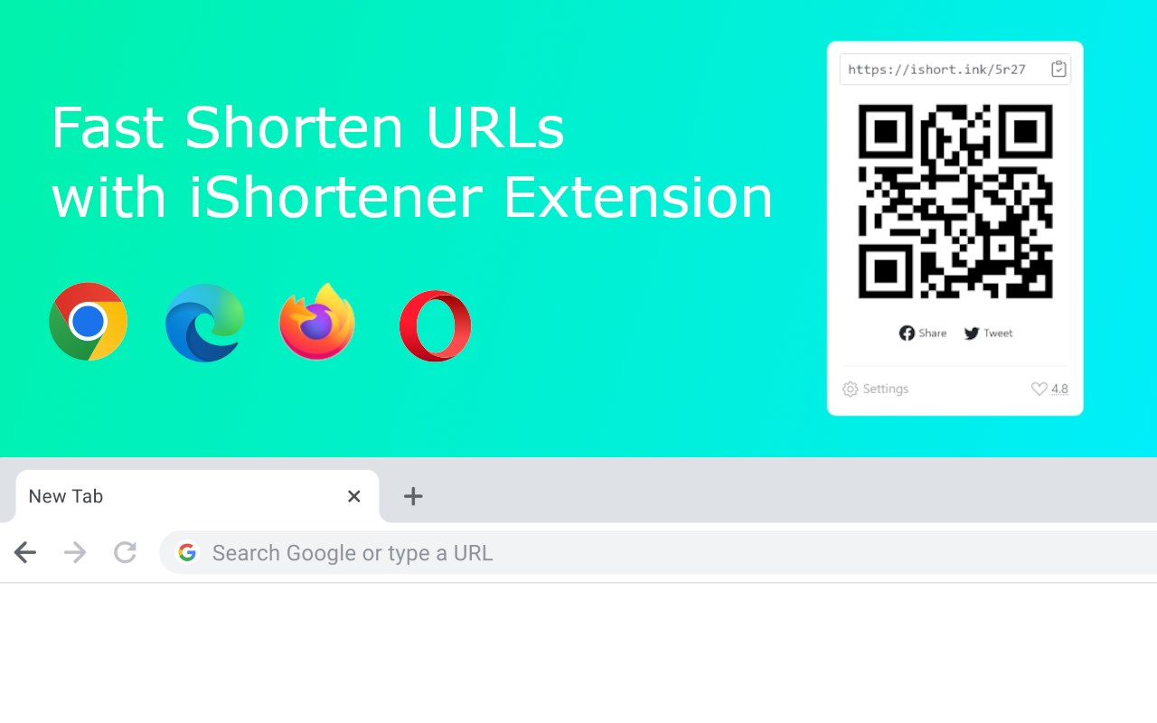 URL Shortener & QR Code - iShortener
