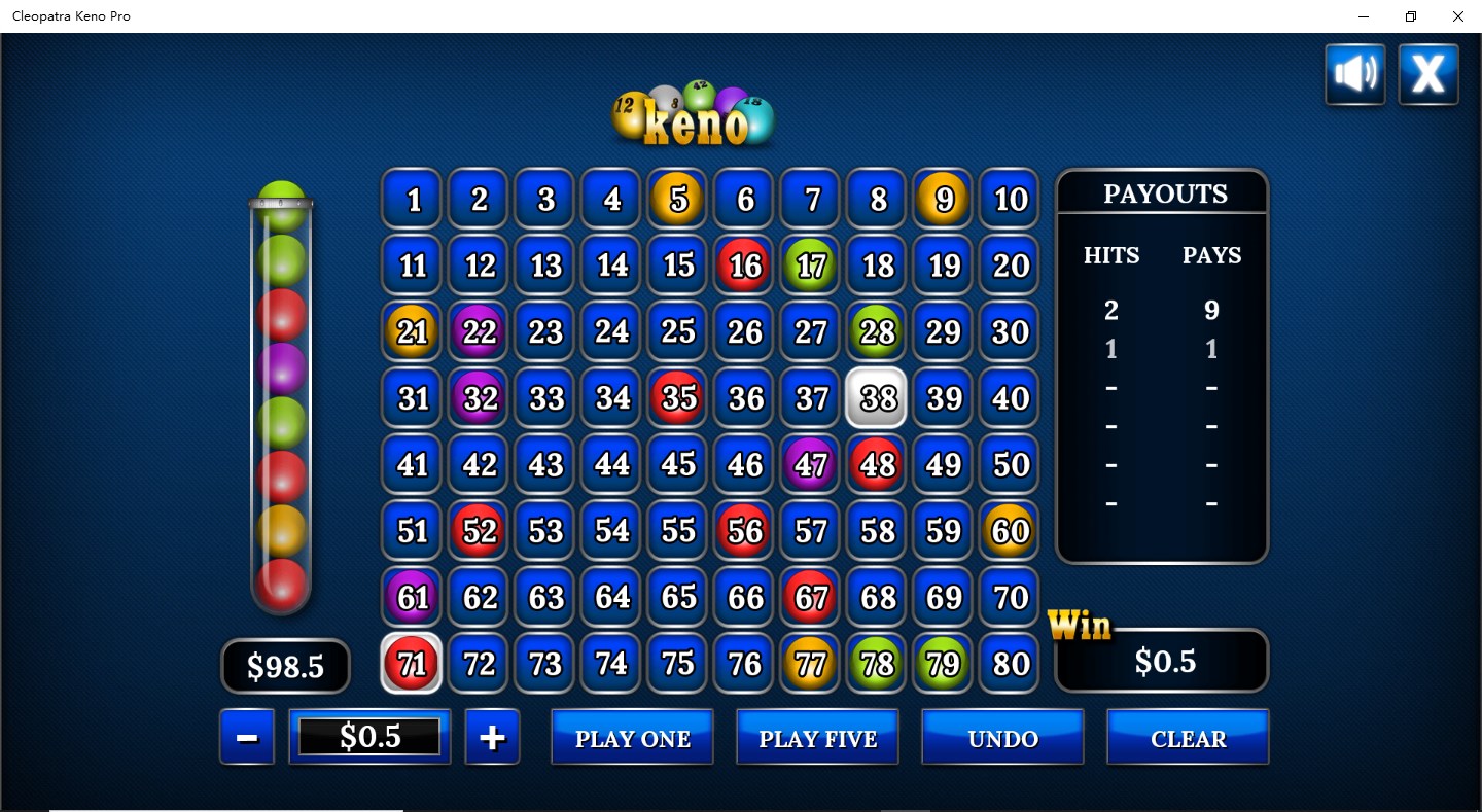 Cleopatra Keno Online Casinos