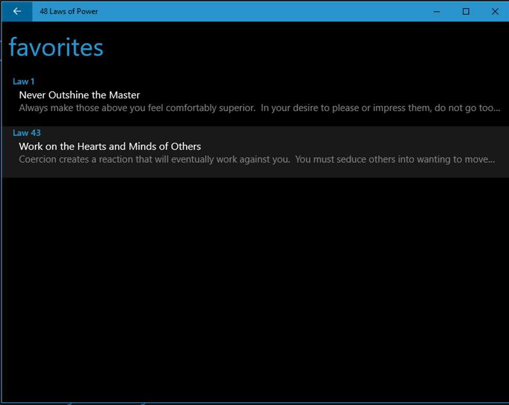 #2. Laws Of Power (Windows) بواسطة: TwelveE11even