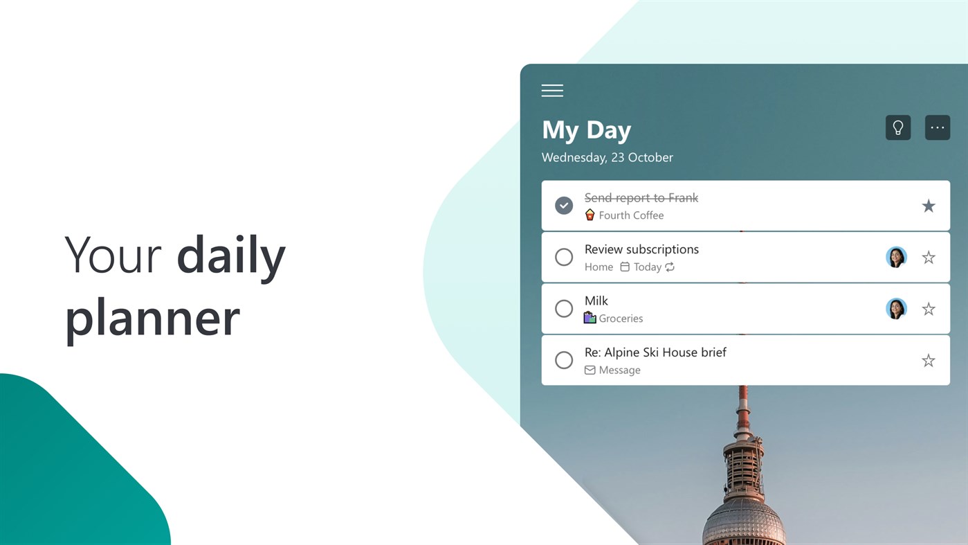 #1. Microsoft To Do: Lists, Tasks & Reminders (Windows) بواسطة: Microsoft Corporation