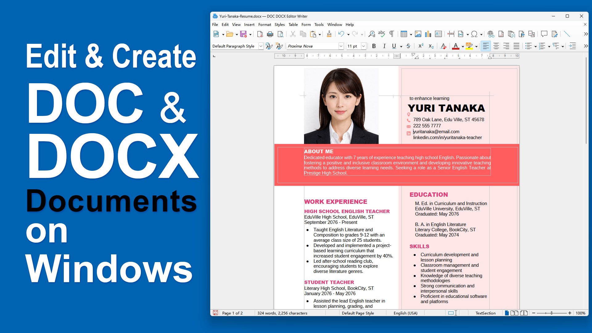 DOC DOCX Editor screenshot