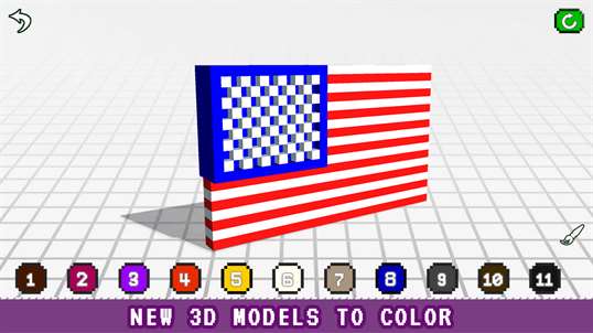 Flags 3D Color by Number - Voxel Coloring Book screenshot 3