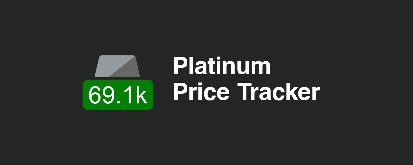 Platinum Price Tracker marquee promo image