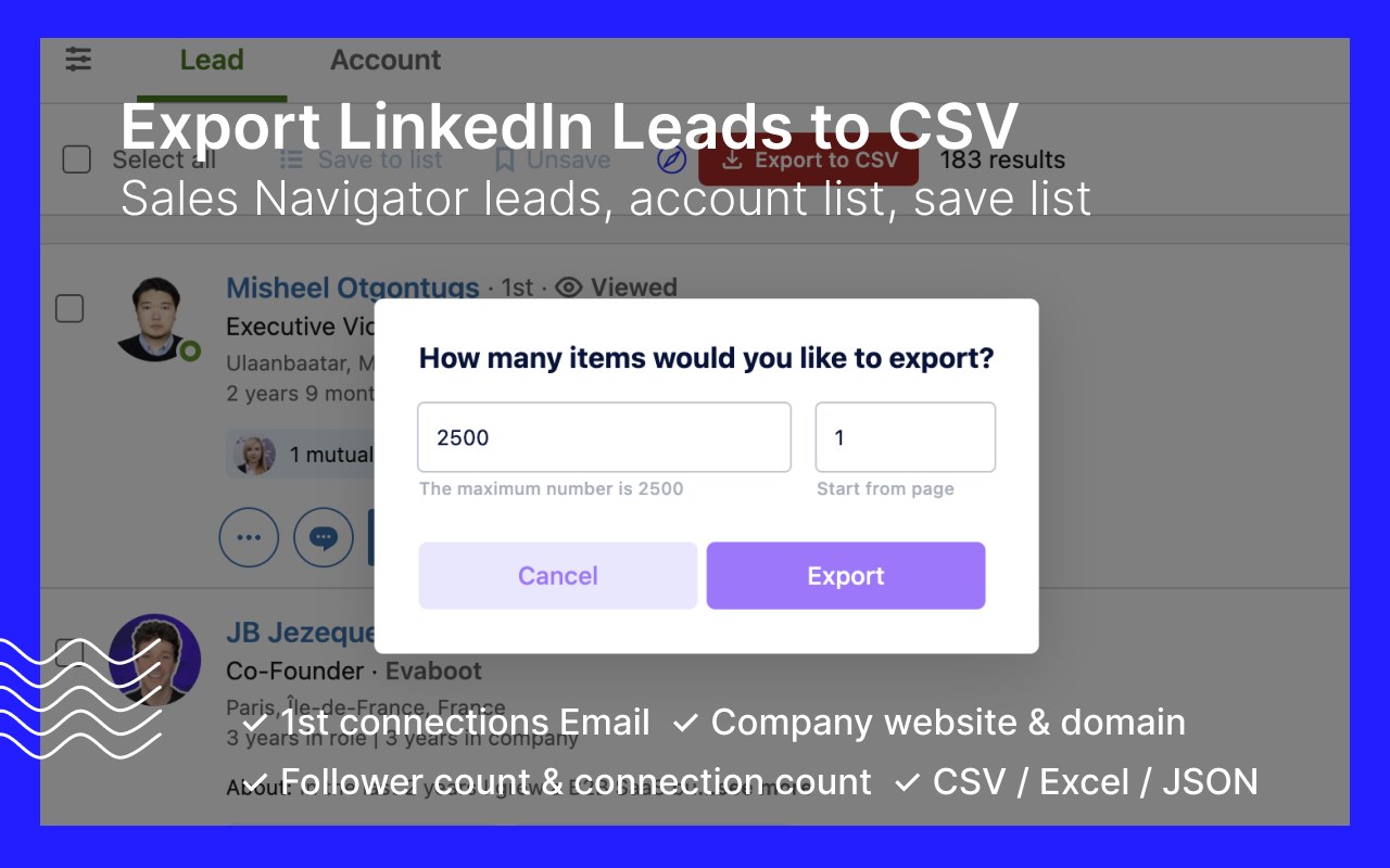 Lead Exporter for Sales Navigator
